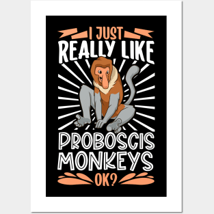 I just really love Proboscis Monkeys Posters and Art